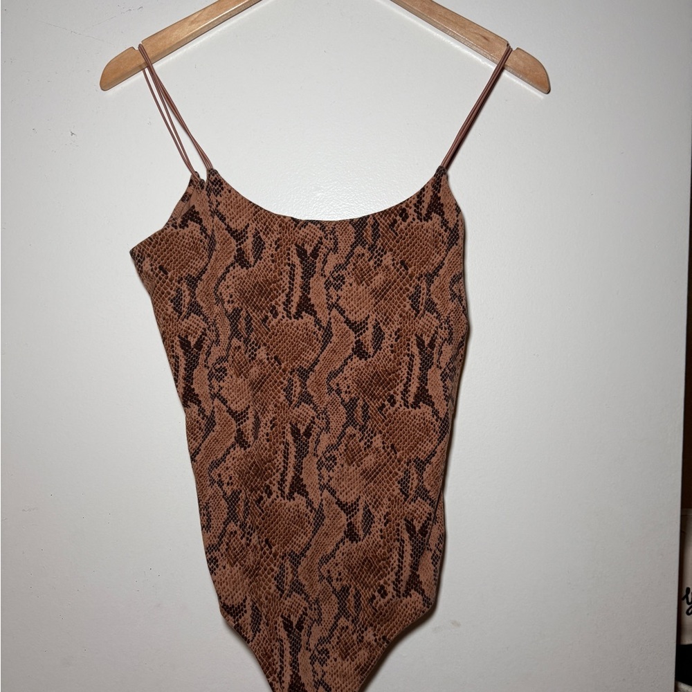 Snakeskin Print Bodysuit